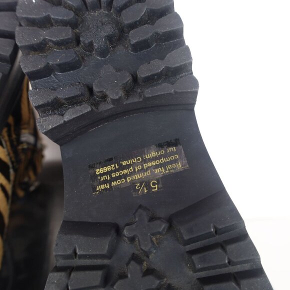 Aqua Women’s Tiger Print Jax Studded Hiker Combat Boots Lace Up Round Toe 5.5 - Picture 15 of 16
